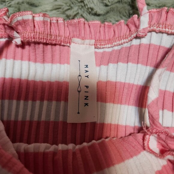 Striped Ribbed Summer Dress - Picture 3 of 4